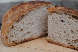 Revived sourdough loaf - crumb